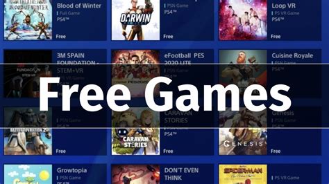 ps4 games free downloads